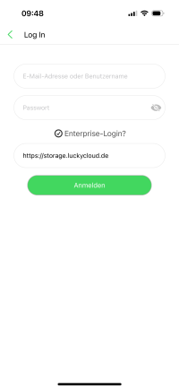 luckycloud_iOS03_Anmelden