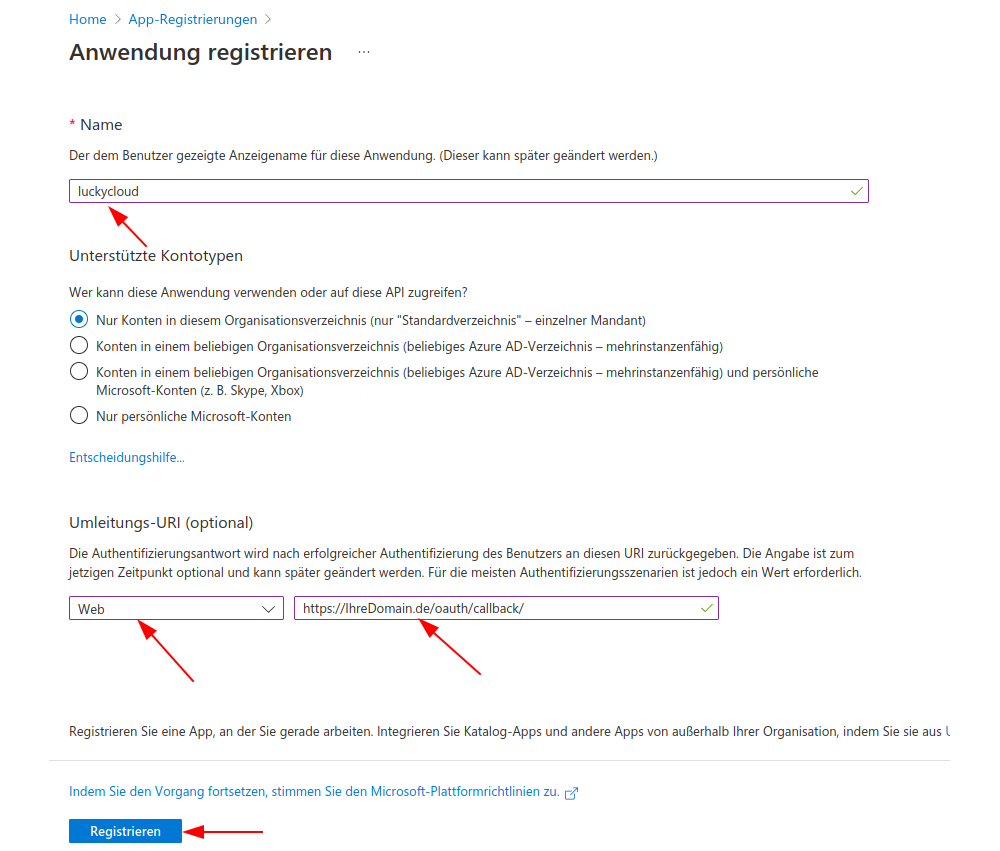 App_Registrierung_erstellen_Optionen